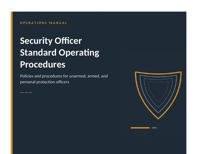 Security Officer SOP Binder cover page