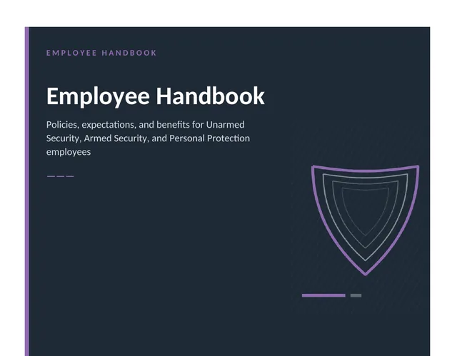 Employee Handbook cover page