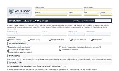 HR Hiring and Personnel Forms preview