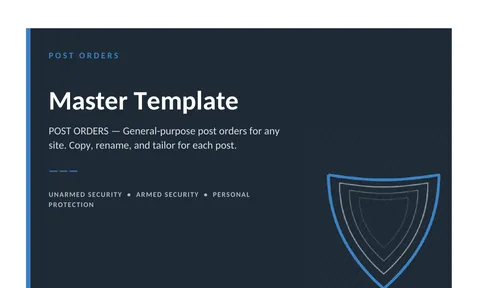 Master Post Orders preview