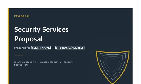 Security Services Proposal preview