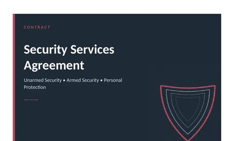 Security Services Agreement preview