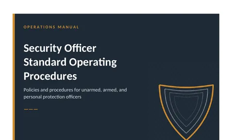 Security Officer SOP Binder preview