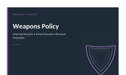 Weapons Policy + Acknowledgment preview
